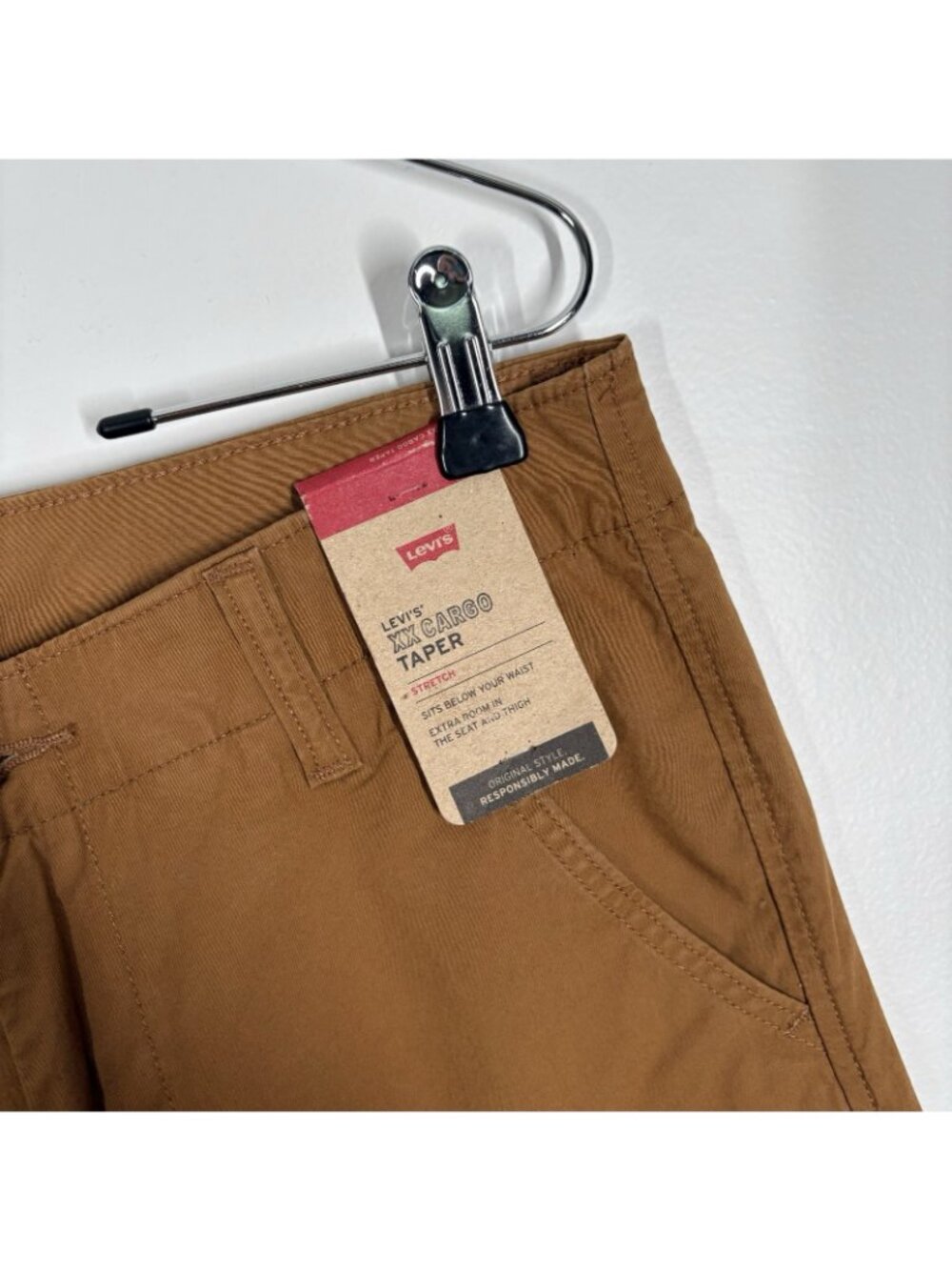 Levi’s Men Size 29x30 Brown Stretch Casual Chino XX Cargo Taper Pants NWT - Picture 7 of 13
